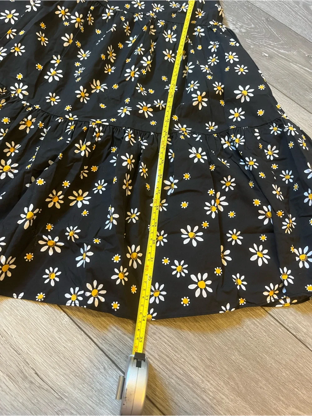 Kate Spade Daisy Dots Vineyard Tiered Sleeveless Cotton Blend Mini Dress Black 6